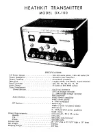 Preview for 3 page of Heathkit DX-100 Manual