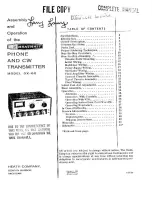 Heathkit DX-60 Assembly And Operation Manual preview