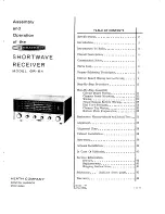 Предварительный просмотр 1 страницы Heathkit GR-64 Assembly And Operation Manual