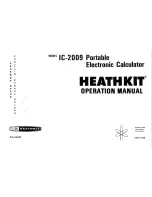 Heathkit IC-2009 Operation Manual preview