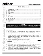 Preview for 2 page of Heatilator CALIBER DESIGNER B-VENT SERIES Installation And Operating Instructions Manual