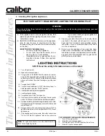 Preview for 16 page of Heatilator CALIBER DESIGNER B-VENT SERIES Installation And Operating Instructions Manual