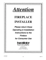 Предварительный просмотр 20 страницы Heatilator FL92A Installation & Operating Instructions Manual