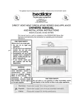 Предварительный просмотр 1 страницы Heatilator GC300 series Owner'S Manual