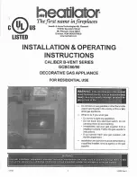 Heatilator GCBC60 Installation & Operating Instructions Manual предпросмотр