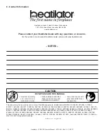 Preview for 24 page of Heatilator Icon I100 Owner'S Manual