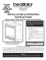 Heatilator Maxus MAX60 Installation & Operating Instructions Manual предпросмотр