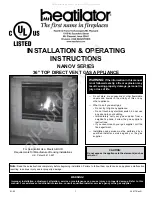 Heatilator NANOV series Installation & Operating Instructions Manual предпросмотр