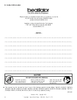 Preview for 44 page of Heatilator NBV3630I Owner'S Manual