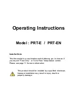 Heatmiser PRT-E Operating Instructions Manual предпросмотр