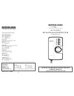 Preview for 1 page of Heatrae Sadia Accolade Installation And User Instructions Manual