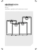 Preview for 1 page of Heatrae Sadia R 45 PLUS 3KW Installation, Operation And Maintenance Manual