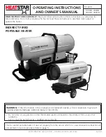 HeatStar 1000ID Operating Instructions And Owner'S Manual preview