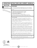 Предварительный просмотр 24 страницы HeatStar enerradiant HST35 Operating Instructions And Owner'S Manual