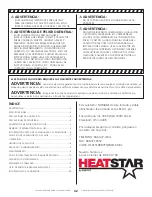 Предварительный просмотр 42 страницы HeatStar F109100 Operating Instructions And Owner'S Manual