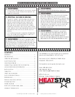 Предварительный просмотр 2 страницы HeatStar F109200 Operating Instructions And Owner'S Manual