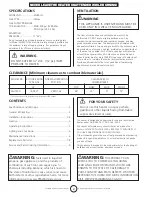 Preview for 2 page of HeatStar F147500 Operating Instructions And Owner'S Manual