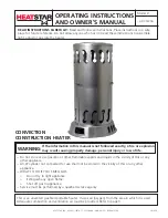 Preview for 1 page of HeatStar HS100CVNG Operating Instructions And Owner'S Manual