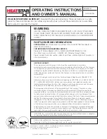 Preview for 8 page of HeatStar HS100CVNG Operating Instructions And Owner'S Manual