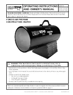 Preview for 1 page of HeatStar HS125FAV Operating Instructions And Owner'S Manual