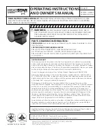 Preview for 10 page of HeatStar HS125FAV Operating Instructions And Owner'S Manual