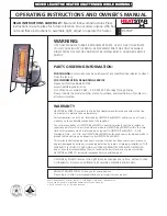 Preview for 10 page of HeatStar HS35LP Operating Instructions Manual