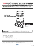 Предварительный просмотр 1 страницы HeatStar HS80CVNG Operating Instructions And Owner'S Manual