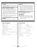 Preview for 2 page of HeatStar HS80CVNG Operating Instructions And Owner'S Manual