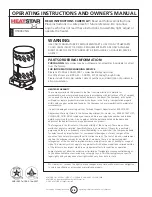 Предварительный просмотр 8 страницы HeatStar HS80CVNG Operating Instructions And Owner'S Manual