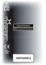 Предварительный просмотр 1 страницы HeatStar HSP500ID-A User And Maintenance Book