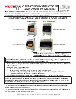 HeatStar HSSVFBF20NGBT Operating Instructions And Owner'S Manual предпросмотр