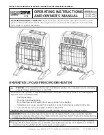 Предварительный просмотр 1 страницы HeatStar HSVFB10LPT Operating Instructions And Owner'S Manual