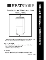 Heatstore HS30U Installation And User Instructions Manual предпросмотр