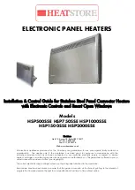 Heatstore HSP500SSE Installation & Control Manual preview