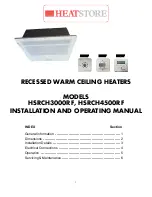 Heatstore HSRCH3000RF Installation And Operating Manual preview