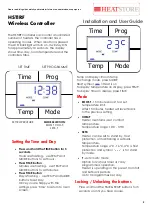 Предварительный просмотр 2 страницы Heatstore HSTIRF Installation & Control Manual