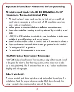 Preview for 2 page of Heatstore HSUFCDC Installation And Operating Instructions Manual