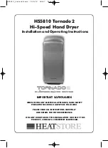 Предварительный просмотр 1 страницы Heatstore Tornado2 HS5810 Installation And Operating Instructions Manual