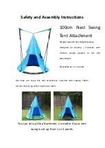 Preview for 1 page of Heavenly Hammocks 100cm Nest Swing Tent Attachment Safety And Assembly Instructions