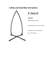 Heavenly Hammocks X-Stand Safety And Assembly Instructions предпросмотр