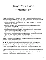 Preview for 16 page of Hebb ElectroCruiser Owner'S Manual