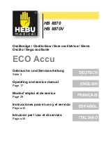 HEBU medical ECO Accu HB 8870 Operating And Service Manual preview