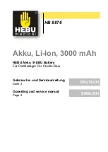 Preview for 1 page of HEBU medical HB 8876 Operating And Service Manual