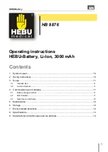 Preview for 9 page of HEBU medical HB 8876 Operating And Service Manual