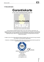 Предварительный просмотр 29 страницы HEBU medical HBS 100 Operating Manual