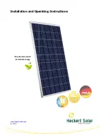 Предварительный просмотр 1 страницы Heckert Solar NeMo 54 P 195 Installation And Operating Instructions Manual