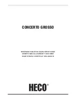 Heco CONCERTO GROSSO Owner'S Manual/Warranty Document preview