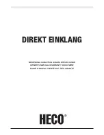 Heco DIREKT EINKLANG Owner'S Manual предпросмотр