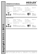 Preview for 2 page of Hedler Daylight DX15 Operation Manual