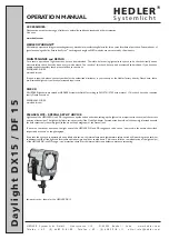 Preview for 4 page of Hedler Daylight DX15 Operation Manual